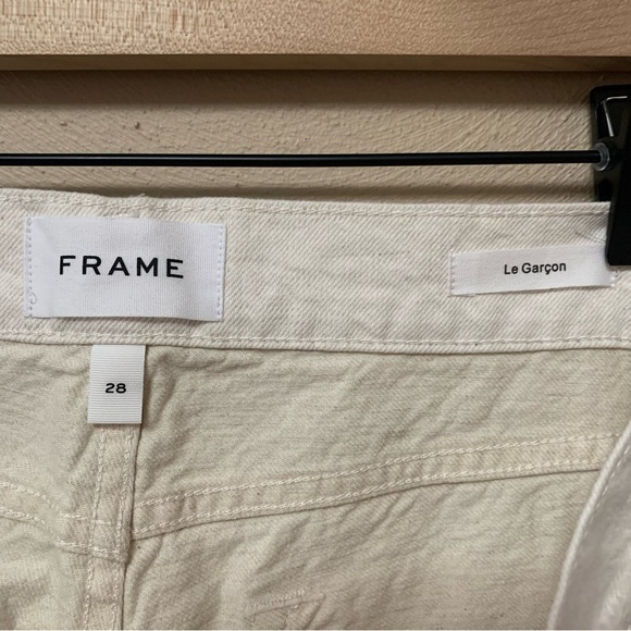 Frame Le Garcon Mid Rise Straight Fit Jeans Au Natural Heather Size 28 NWT New - Picture 12 of 13